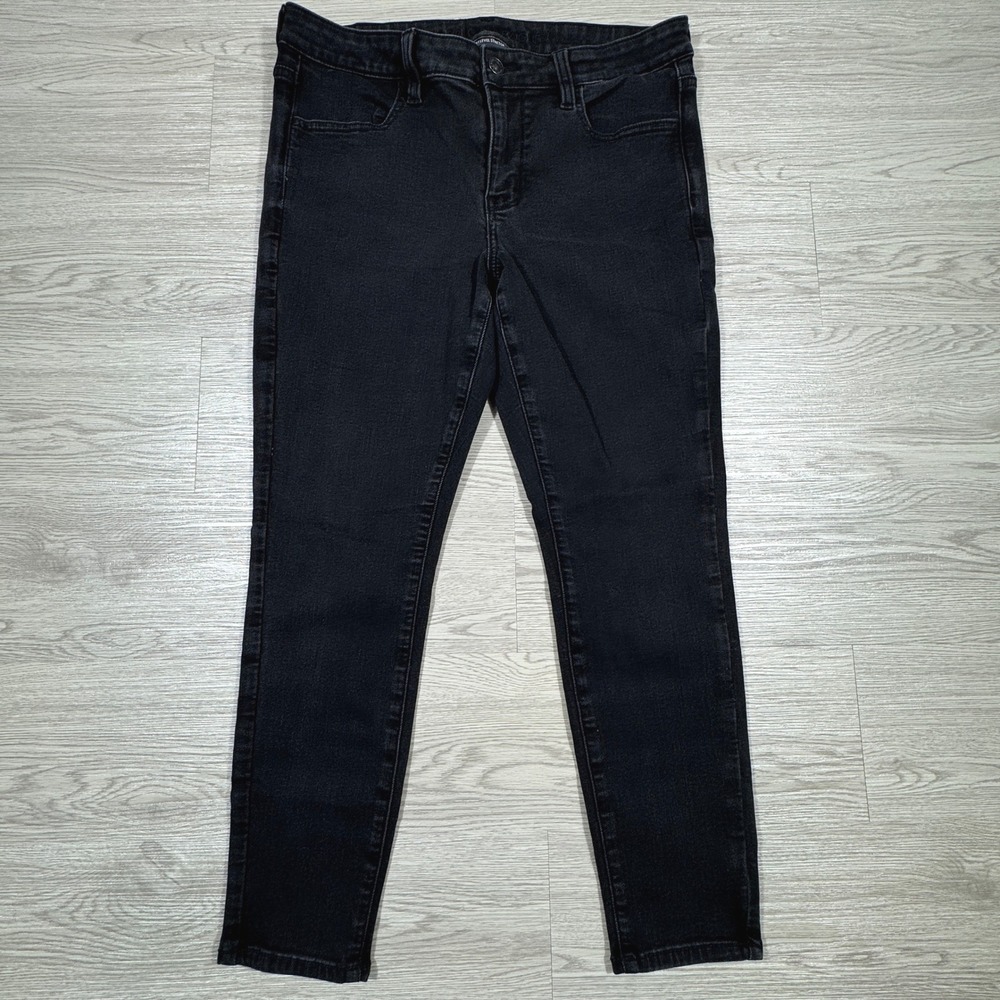 American Eagle Women's Legging Jeans Next Level Stretch Black Size‎ 12 Short
